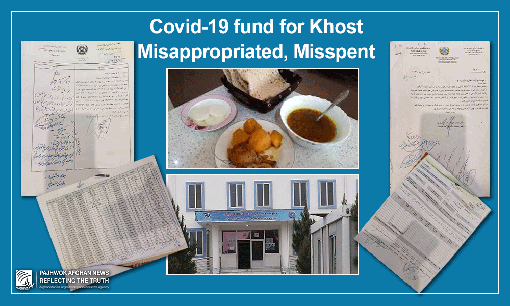 Covid-19 fund for Khost misappropriated, misspent  