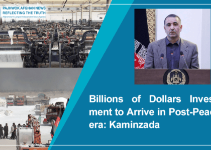 Billions of dollars investment to arrive in post-peace era: Kaminzada