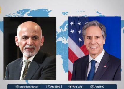 ولسمشر او د امریکا د بهرنیو چارو وزیر پر سولې او امنیت خبرې وکړې