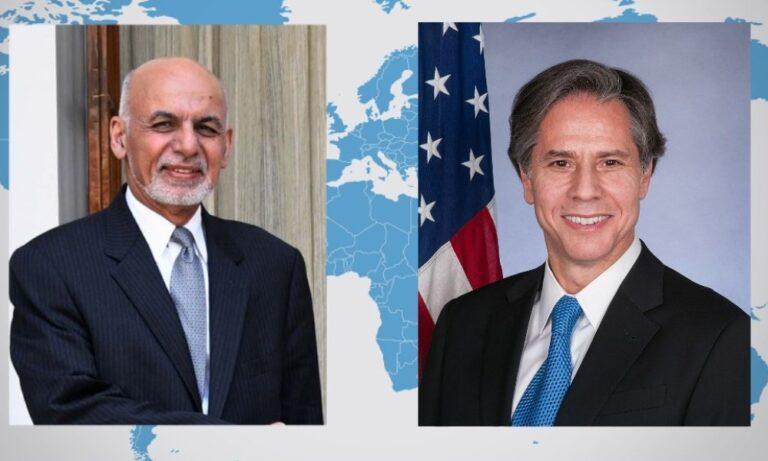 Ghani, Blinken talk reduction in violence
