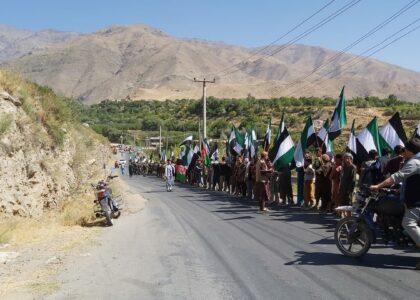 Panjsher residents rally against Taliban fighters