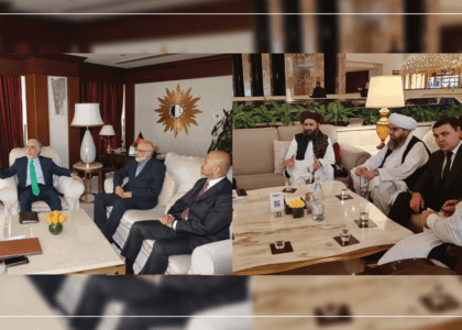 Abdullah, Baradar share respective positions on peace in Qatar