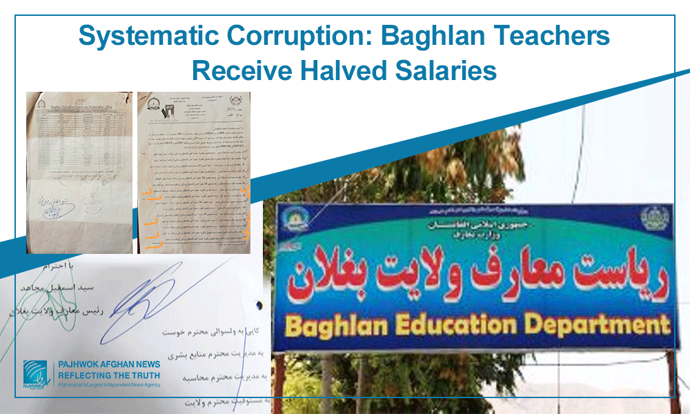 Systematic corruption: Baghlan teachers receive halved salaries