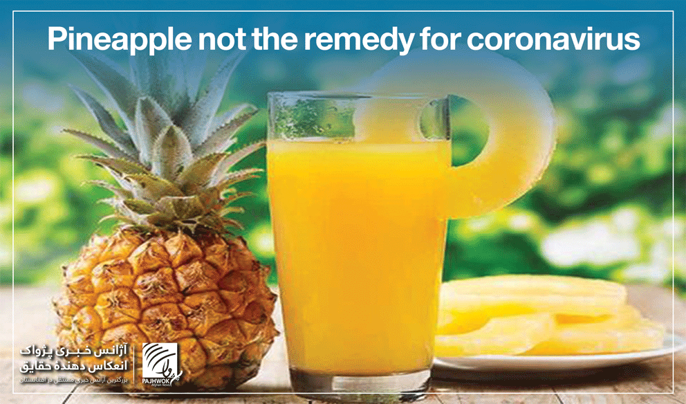 Pineapple not the remedy for coronavirus
