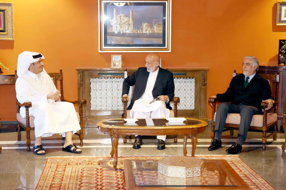 وزير خارجه قطر با کرزی و عبدالله دیدار کرد