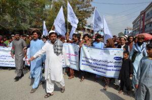 Khost protest calls for unfreezing of Afghanistan money