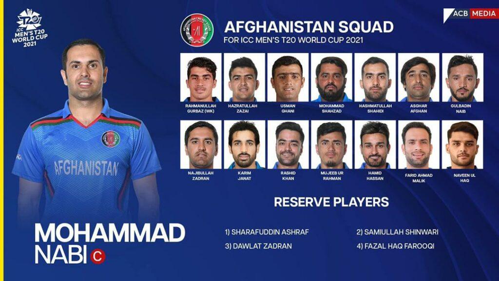 لیست نهایی تیم ملی کرکت افغانستان برای جام جهانی ۲۰ آوره اعلام شد