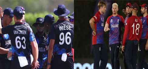 England, Namibia win ICC T20 WC group matches
