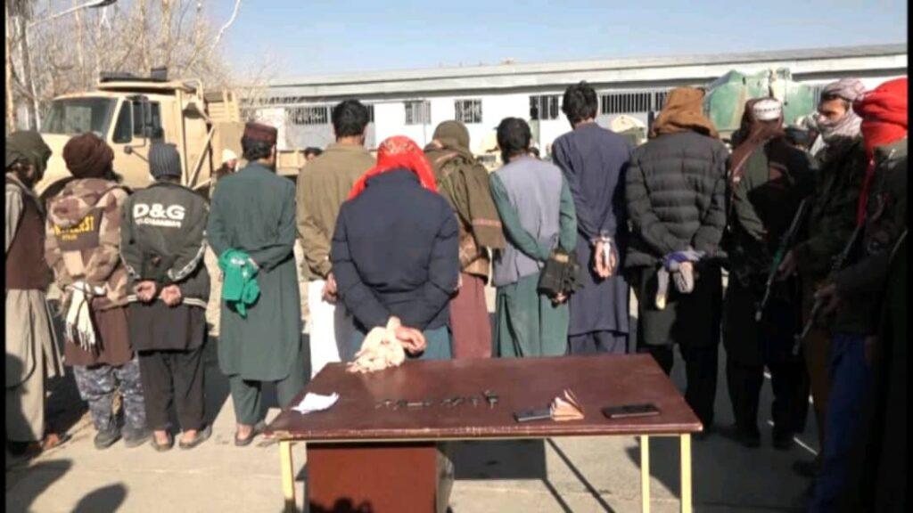 ۱۵ نفر به اتهام سرقت در غور بازداشت شده اند