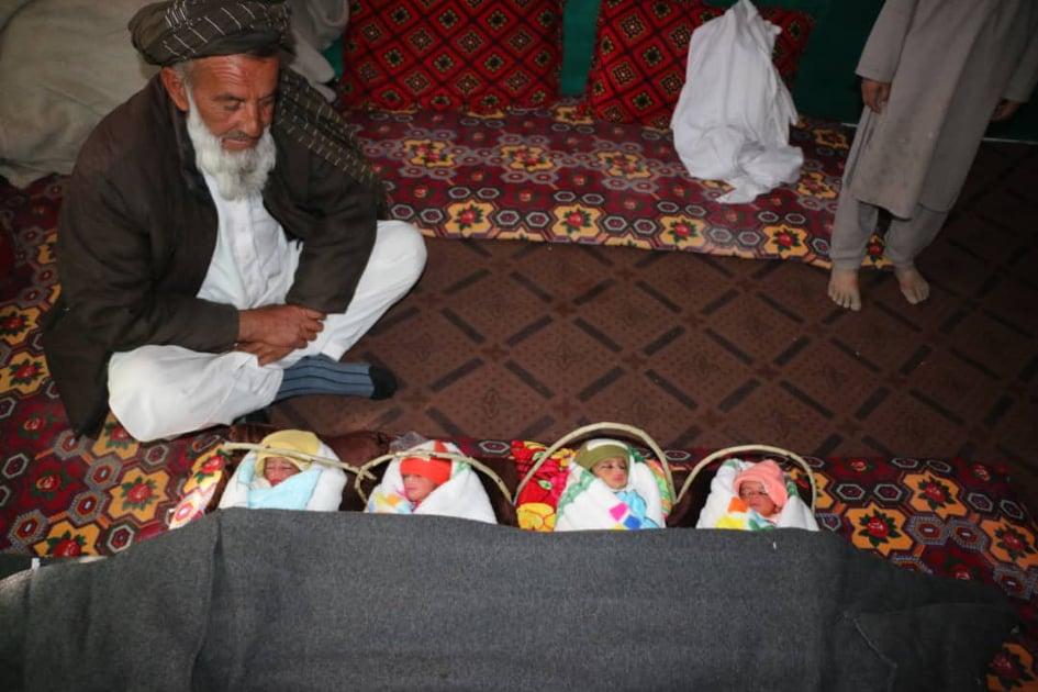 Poverty-stricken woman gives birth to quadruplets in Logar
