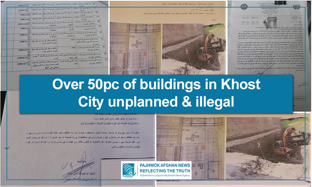 Over 50pc of buildings in Khost City unplanned & illegal