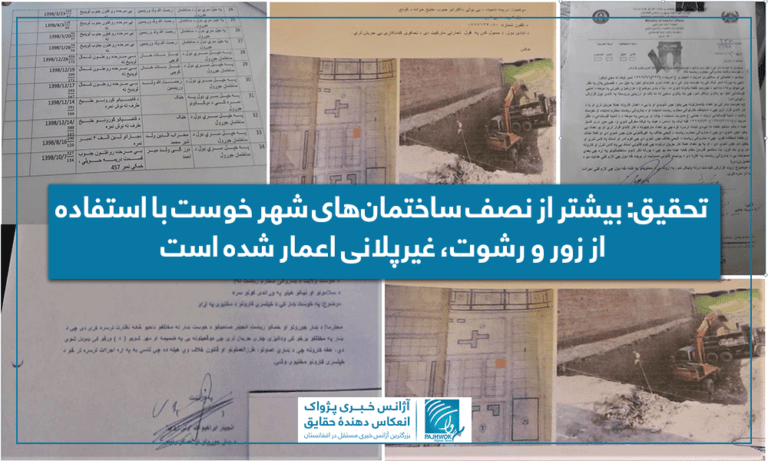 تحقیق: بیشتر از نصف ساختمان‌های شهر خوست با استفاده از زور و رشوت، غیرپلانی اعمار شده است