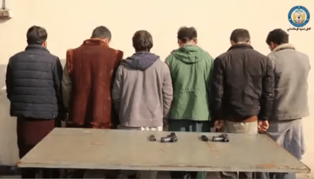 6 suspected robbers arrested in Kabul