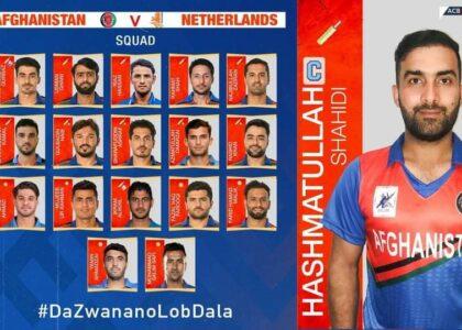 Afghanistan announces squad against Netherlands