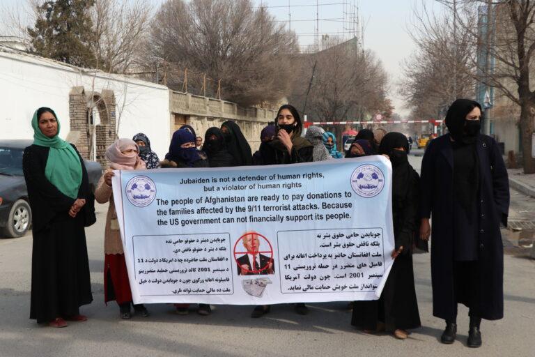 Kabul rally slams Biden’s decision on Afghan reserves