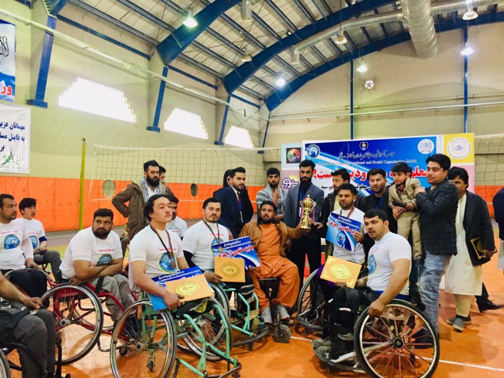 Balkh disabled athletes take part in wheelchair race