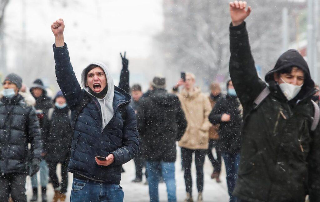 صدها معترض در شهرهای مختلف روسیه بازداشت شدند