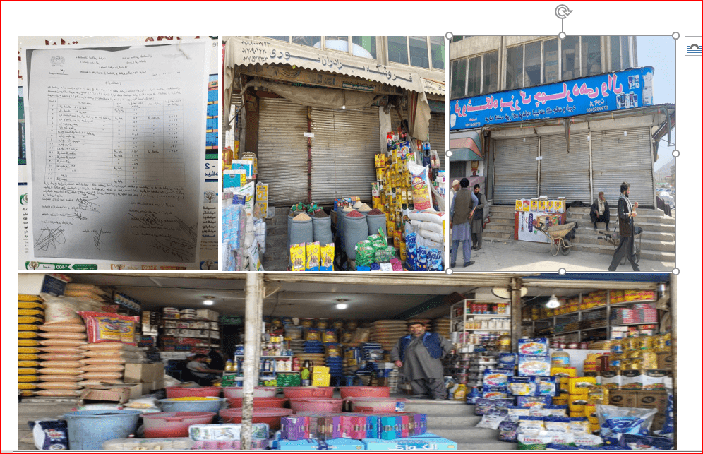 شاروالی کابل شماری از دکان‌ها را به دلیل اضافه‌ستانی جریمه و مسدود کرده‌است