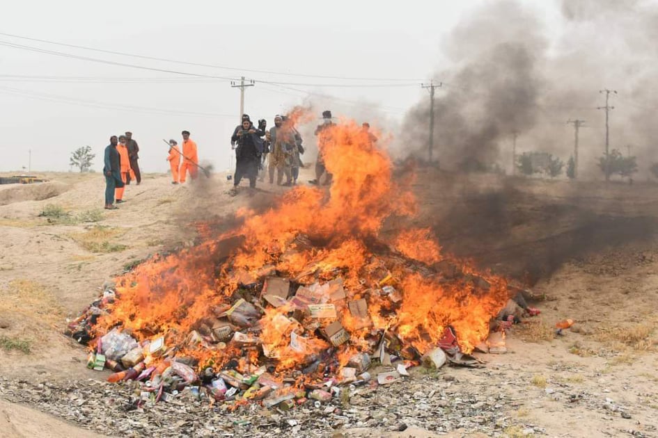 2.5 tons of expired food items torched in Takhar