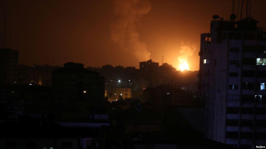اسرائیل د فلسطین پر غزه بمبار کړی