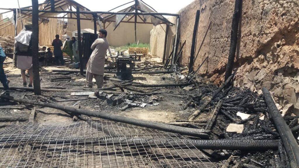 Carpenter’s shop gutted in Ghazni fire