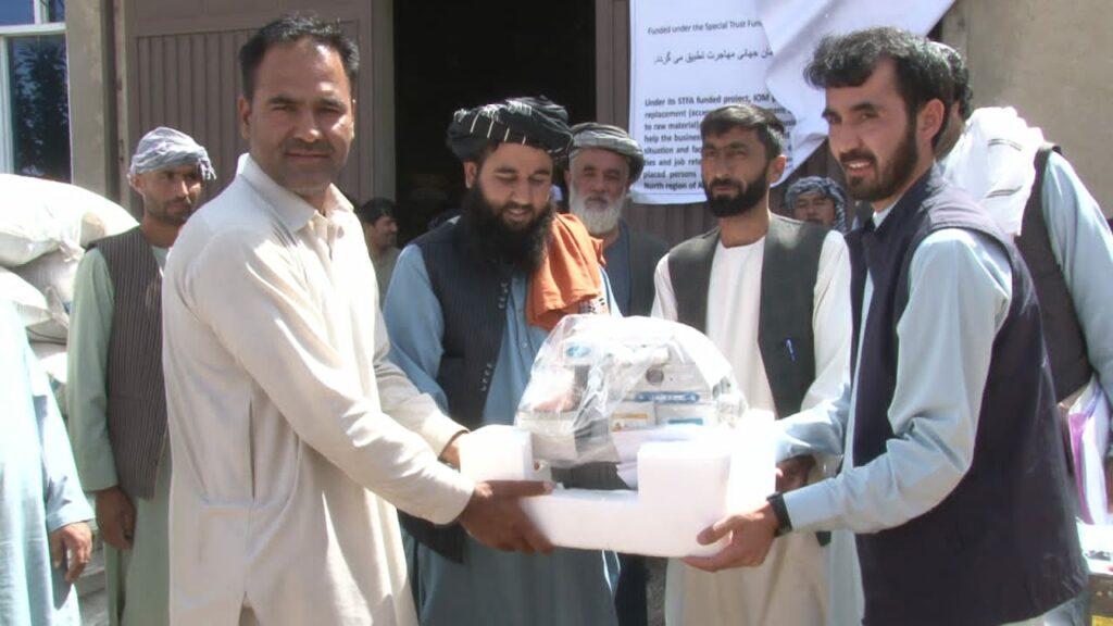 IOM distributes equipment to 34 small businesses in Jawzjan