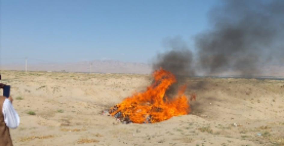 Over 4 tonnes of expired food torched in Takhar