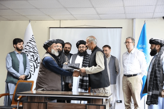 د افغانستان د څلورو نړيوالو هوايي ډګرونو د هوايي چلند امنیت تړون لاسلیک شو