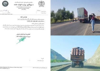 Control of overloaded trucks ordered after Pajhwok report