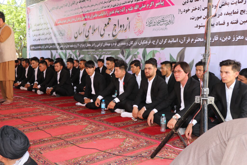 مراسم عروسی دسته‌جمعی ده‌ها زوج جوان در کابل برگزار شد