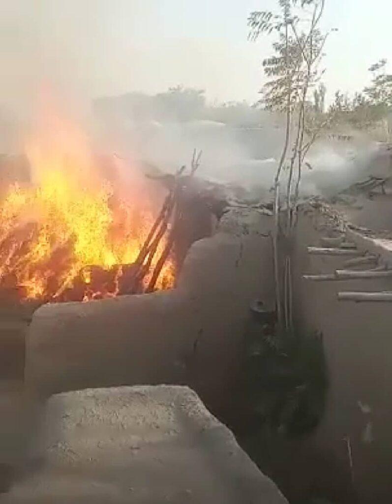 هیأتی برای بررسی علت آتش‌سوزی در قریۀ «بالا مردیان» فیض‌آباد اعزام شد