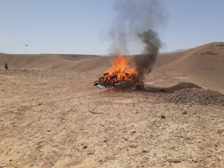 اروزګان کې څلور ټنه تاریخ تېر درمل وسوځول شول