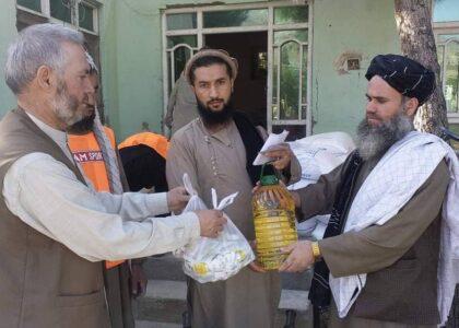 Some vulnerable Parwan families distributed food assistance