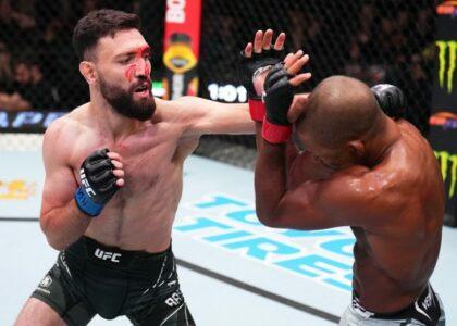 Afghan free fighter Javid Basharat beats his American rival