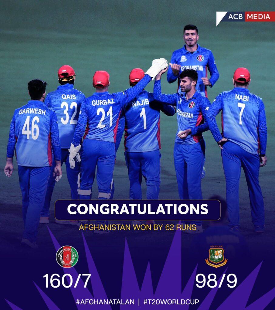 Afghanistan beat Bangladesh in T20 WC warm up tie