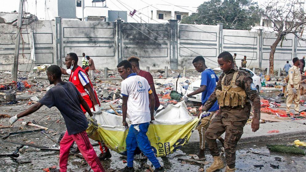100 dead, 300 injured as twin blasts rock Mogadishu