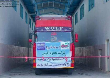 1st shipment of pine nuts exported to Germany from Herat