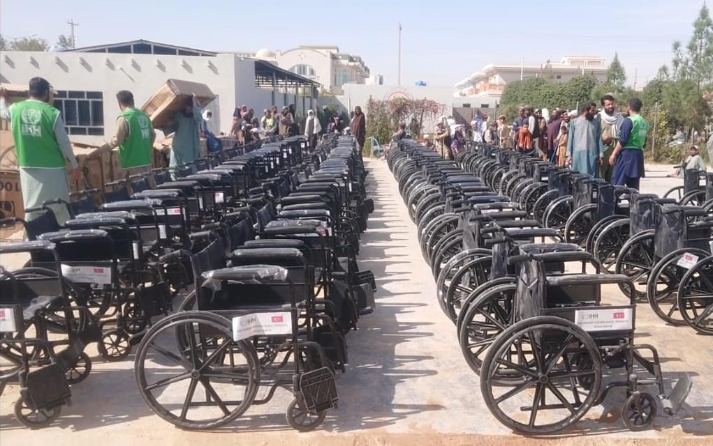 500 disabled persons distributed wheelchairs in Kandahar
