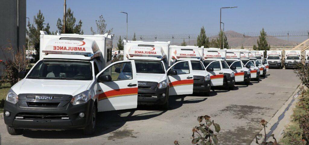 وزارت صحت: ۱۲۵ عراده امبولانس کمک شده طبق ضرورت به تمام ولایات توزیع خواهد شد