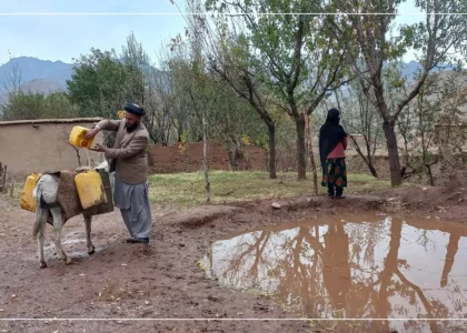 Many remote areas residents in Takhar consume rainwater