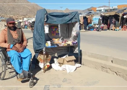 Physically challenged man grumbles about acute poverty