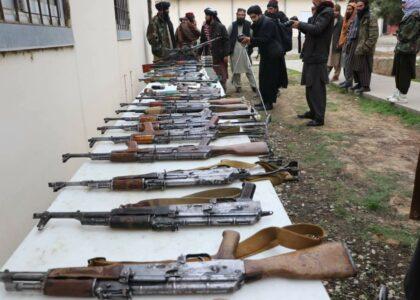Dozens of weapons recovered from ex-military personnel in Balkh