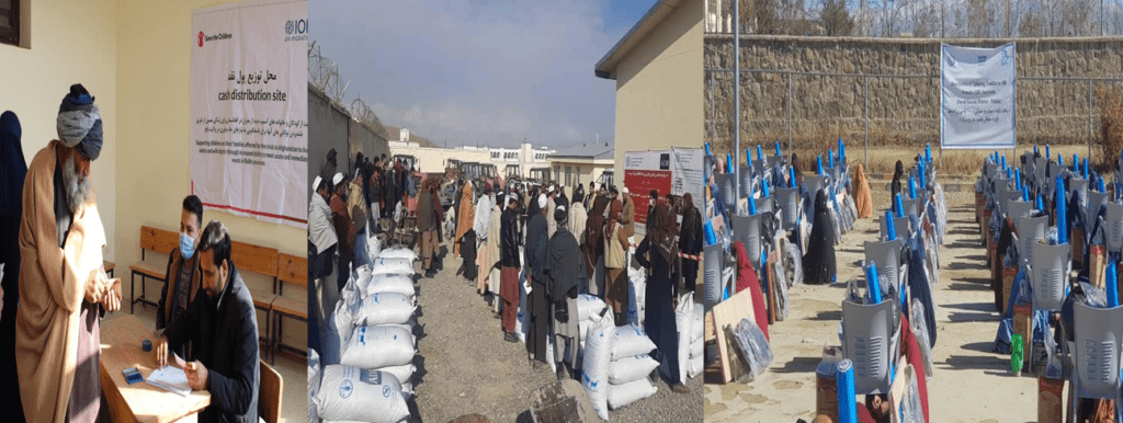 Thousands distributed cash, food, winter clothes in 4 provinces