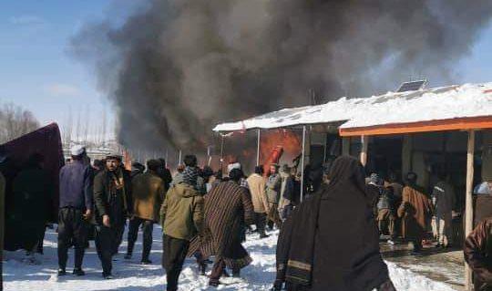 هشت باب دکان در نتیجۀ آتش‌سوزی در ولسوالی ارگو بدخشان حریق گردید