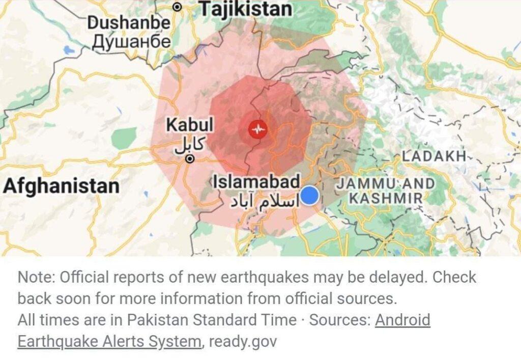 زلزله نسبتا شديد کابل و برخی ولايت‌های کشور را تکان  داد