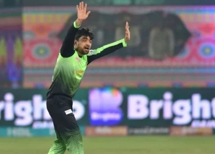 Rashid stars with ball, willow for Lahore in PSL match