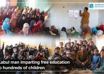 Kabul man imparting free education to hundreds of children