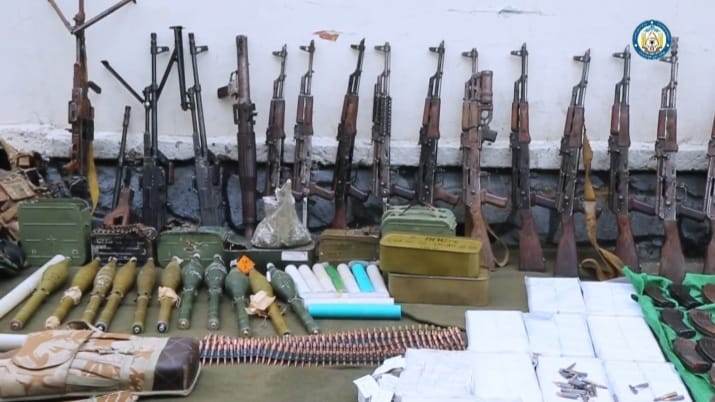 مقداری سلاح و مهمات در مربوطات حوزۀ سوم امنیتی شهر کابل کشف و ضبط شد