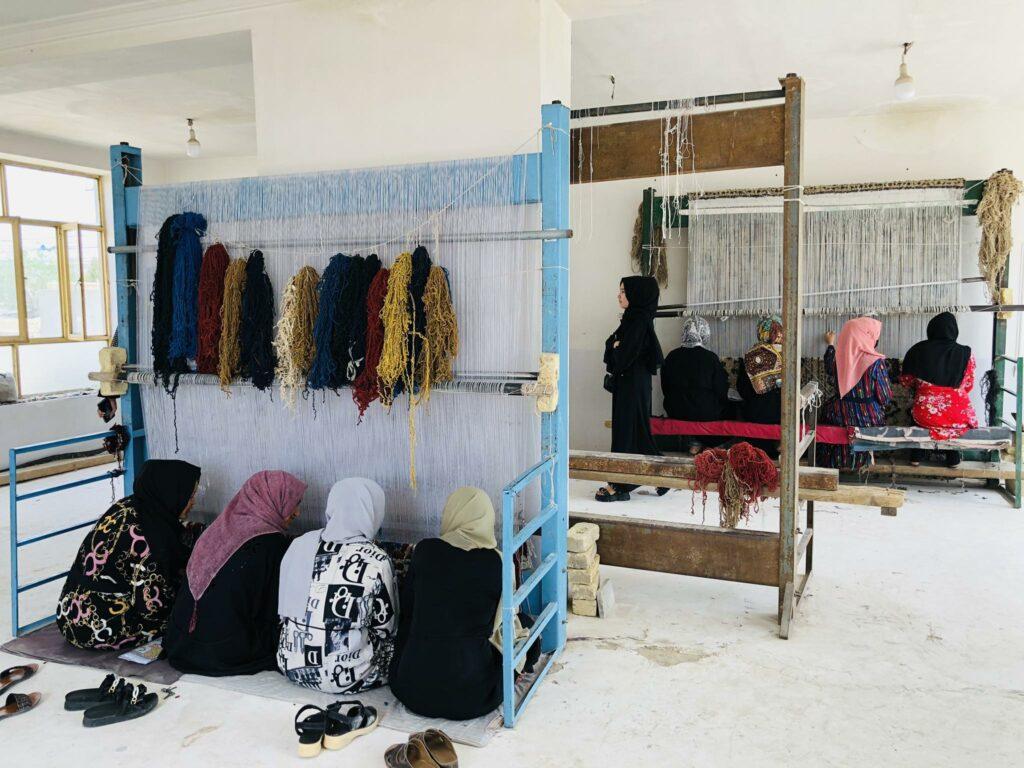 Banned from education, Balkh girls turn to carpet weaving
