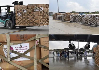 60 tons of donated items reach Kabul from Qatar